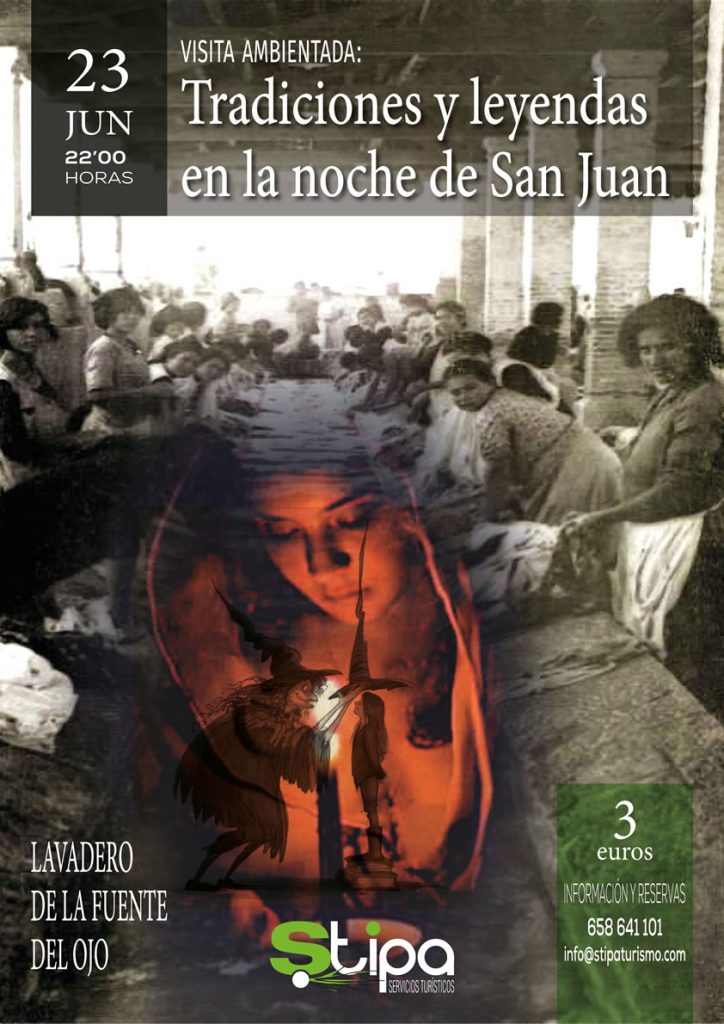 Imagen del cartel de la visita ambientada de Stipa Servicios Turísticos para la noche de San Juan en Cieza.