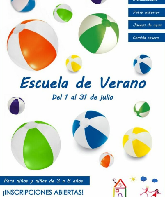 Foto del cartel de la escuela de verano que organiza Cáritas de Cieza.
