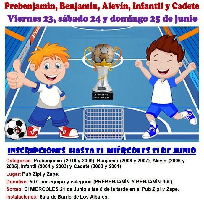 Imagen del cartel del Campeonato de Fútbol Sala del Club Atlético Cieza. en su edición año 2017.
