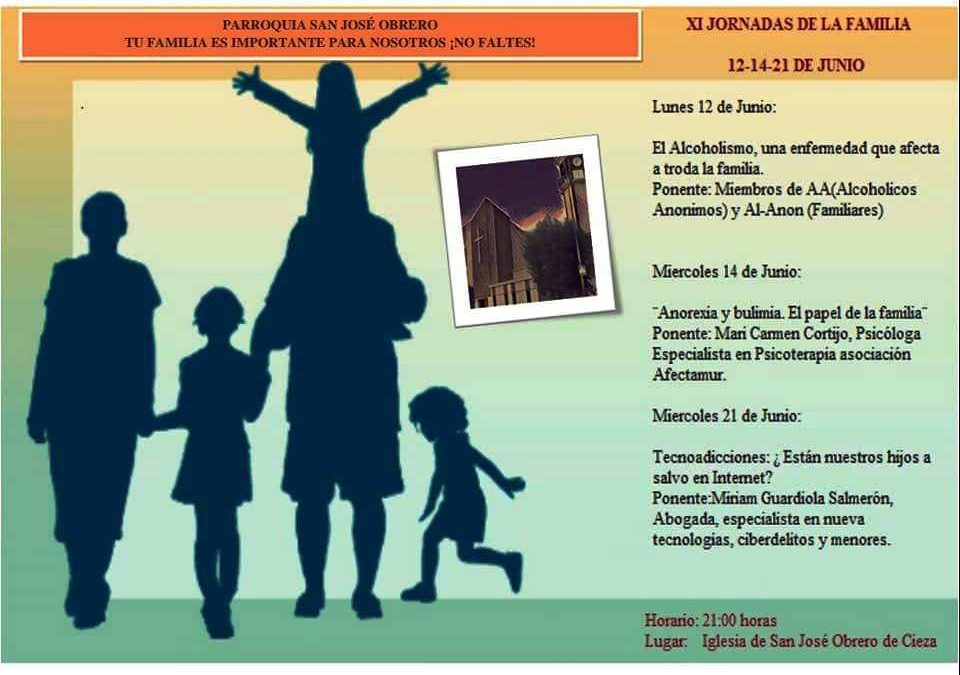 Cartel jornadas organizadas por la parroquia de San José Obrero de Cieza.