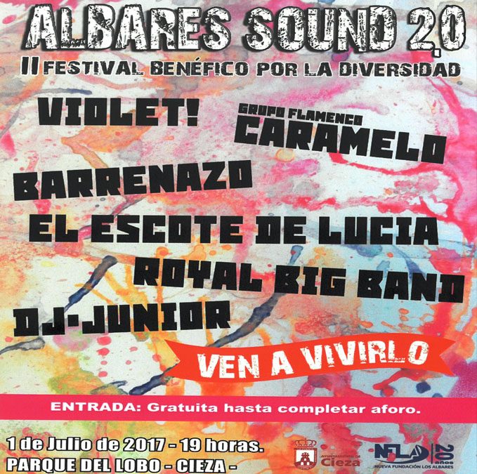 Imagen del cartel del festival por la diversidad Albares Sound en Cieza.