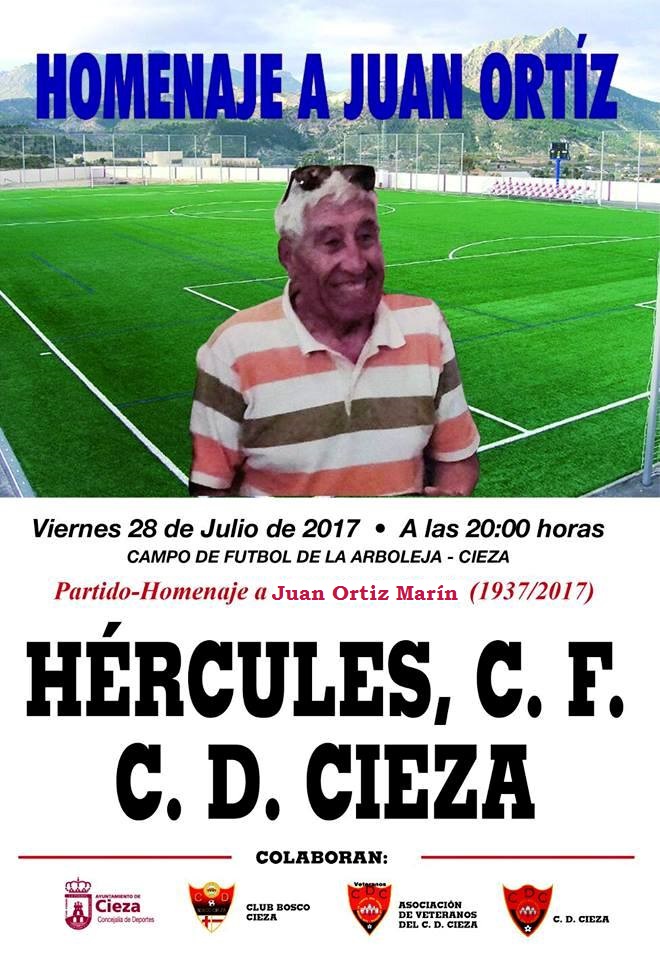 Imagen del cartel Partido de Fútbol Homenaje a Juan Ortíz. en la Arboleja, Cieza.