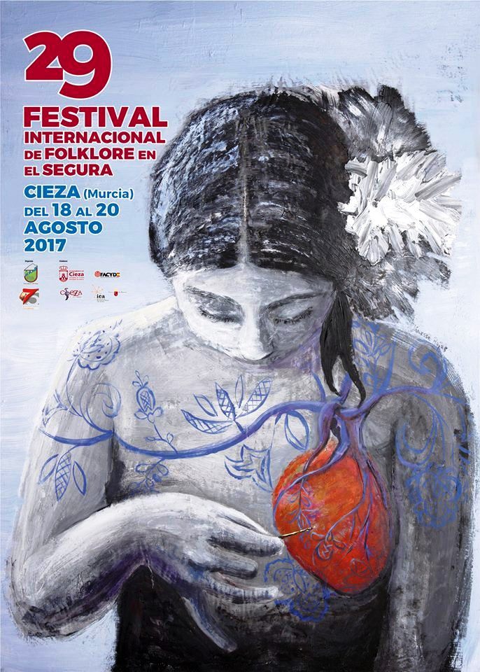Imagen del Cartel del Festival Internacional de Folklore en el Segura en Cieza.