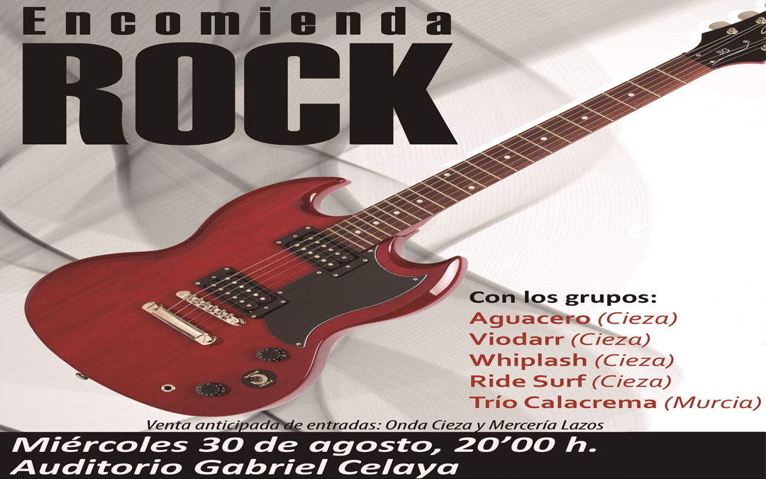 Imagen del cartel que anuncia el Festival ‘Encomienda Rock’ de Cieza
