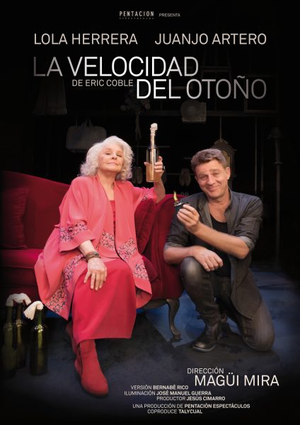 Foto del Cartel de la obra de teatro La velocidad del otoño en el Teatro Capitol de Cieza.