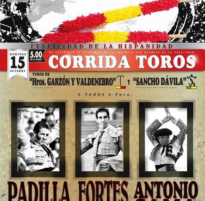 Imagen del Cartel Corrida de toros plaza de Cieza, Padilla, Fortes y Antonio Cama.