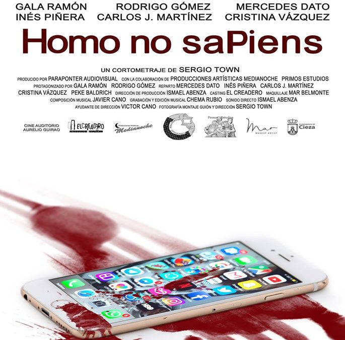 Fotografía del Cartel del cortometraje Homo no sapiens de Sergio Town que se proyecta en Cieza.