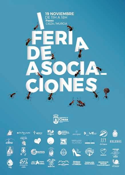 Cartel de la Feria de Asociaciones organizada por la Concejalía de Participación Ciudadana de Cieza.