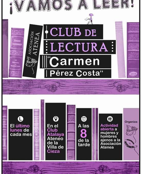 Cartel del Club de Lectura 'Carmen Pérez Costa' de Cieza.