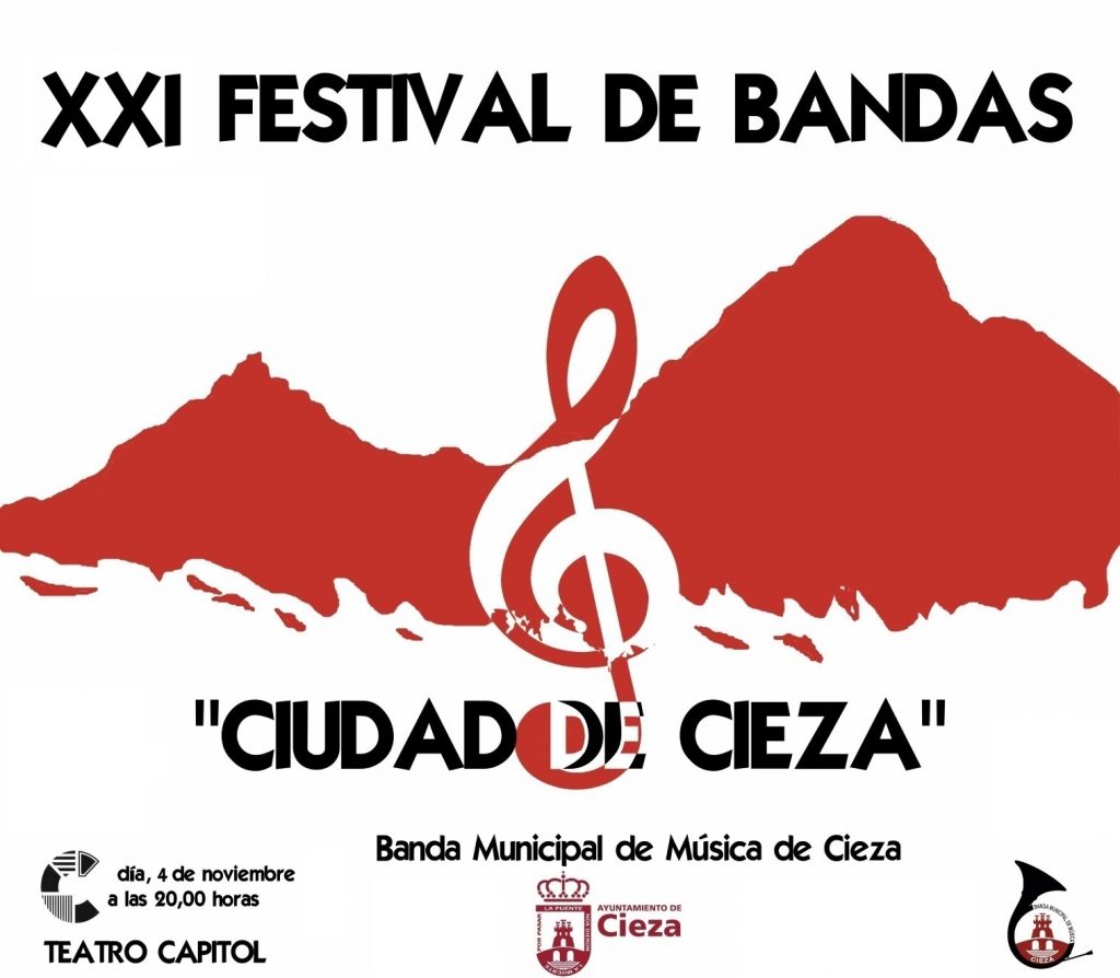 Fotografía del cartel del Festival Nacional de Bandas “Ciudad de Cieza”