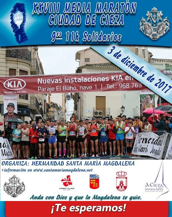 Fotografía del Cartel de la Media Maratón Ciudad de Cieza.