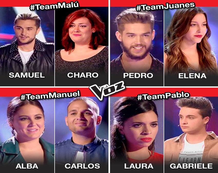 Fotos de los participantes en las Semifinales de la Voz en Telecinco.
