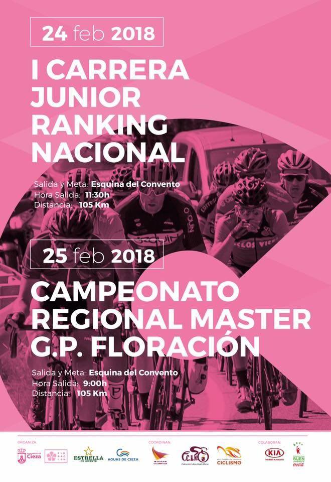 Cartel de las dos Carreras Junior y Master Ranking Nacional, Premio Floración.