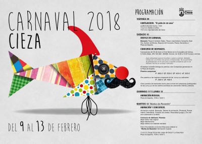 Imagen del cartel del programa del Carnaval de Cieza 2018.