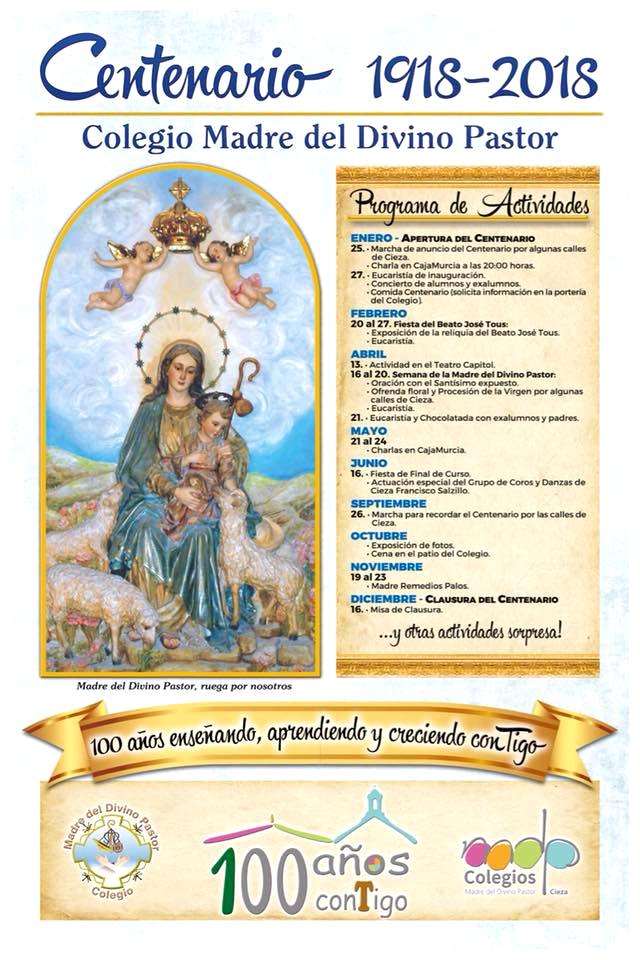 Imagen del Cartel del Programa del Centenario del Colegio Madre del Divino Pastor.