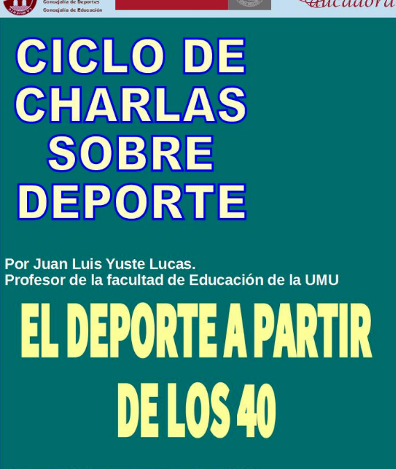 Cartel de la charla Ciclo Charlas Deportivas en Cieza.