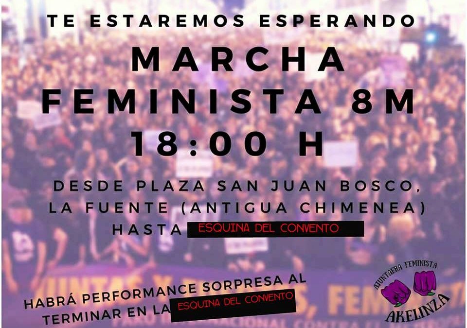 Cartel de la Marcha feminista Akelinza Ajuntaera Cieza.