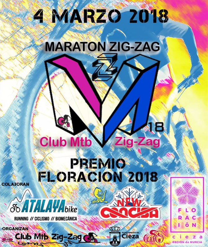 Foto del cartel del Gran Premio Floración Maratón Ciclista Zig-Zag de Cieza.