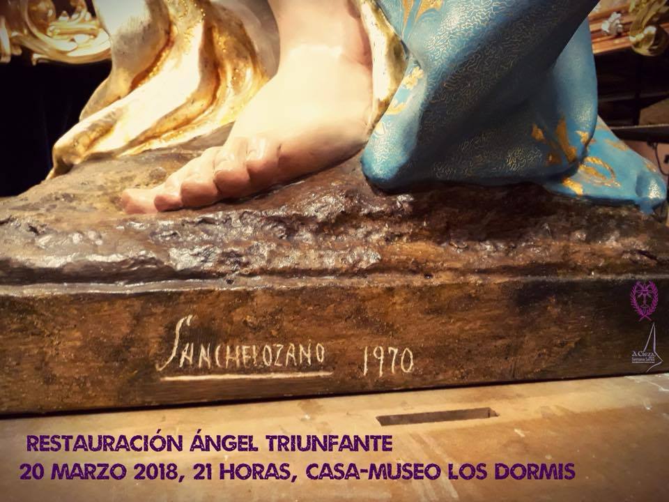Cartel de la Presentación restauración Angel Triunfante de los Dormis, Cieza.
