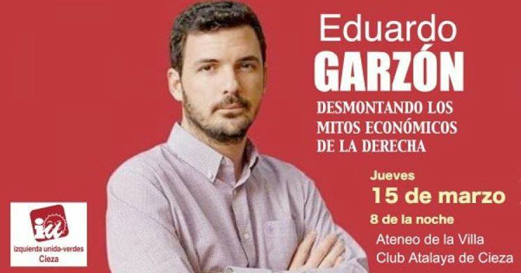 Cartel de la Presentación del libro de Eduardo Garzón en Cieza.