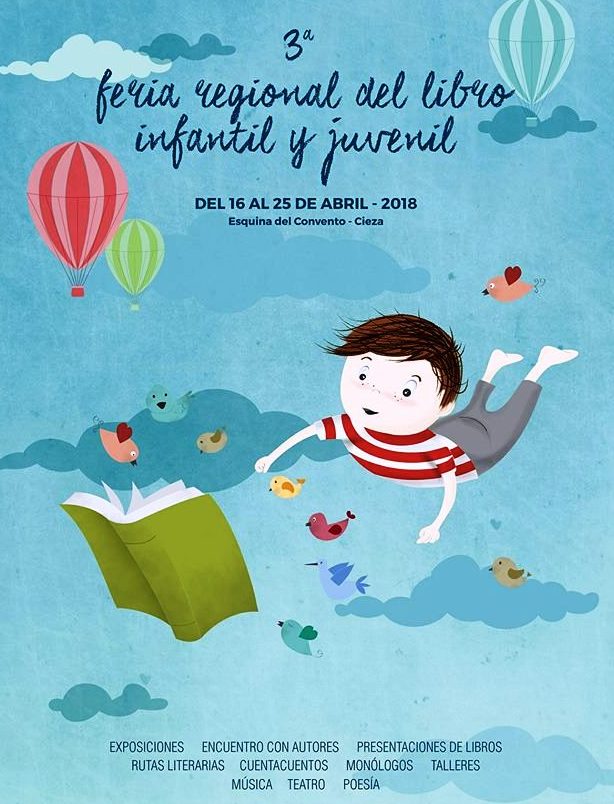 Cartel de la 3 Feria Regional del Libro Infantil y Juvenil en Cieza.