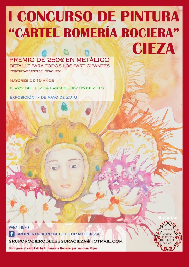 Montaje del Cartel del concurso de pintura rociero de Cieza.
