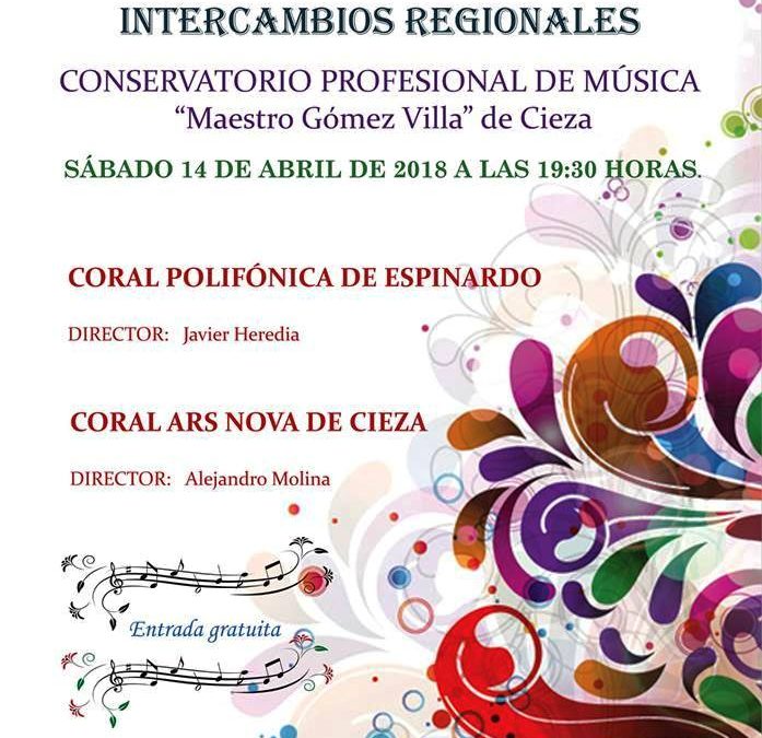 Cartel de la Coral Ars Nova y el encuentro regional, de Cieza.