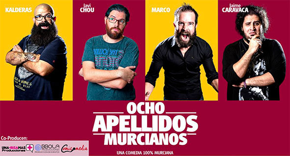 Cartel de la comedia Ocho Apellidos Murcianos en el Teatro Capitol de Cieza.