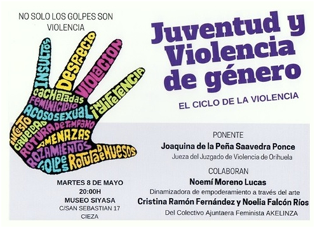 Imagen del Cartel de la Conferencia Juventud y Violencia de Género en Cieza.