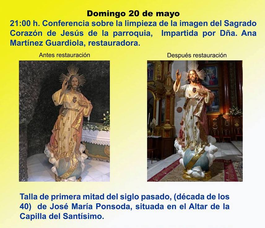 Información de la charla de la restauración en la Iglesia de la Asunción de Cieza.
