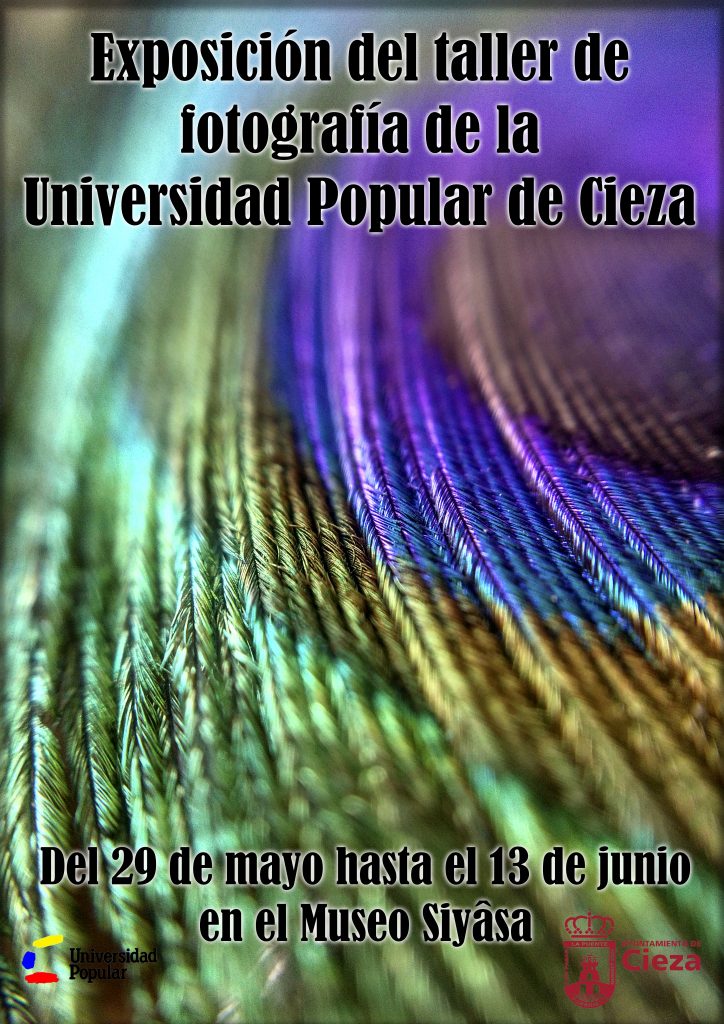 Foto del Cartel de la exposición del Taller de Fotografía de la Universidad Popular de Cieza.