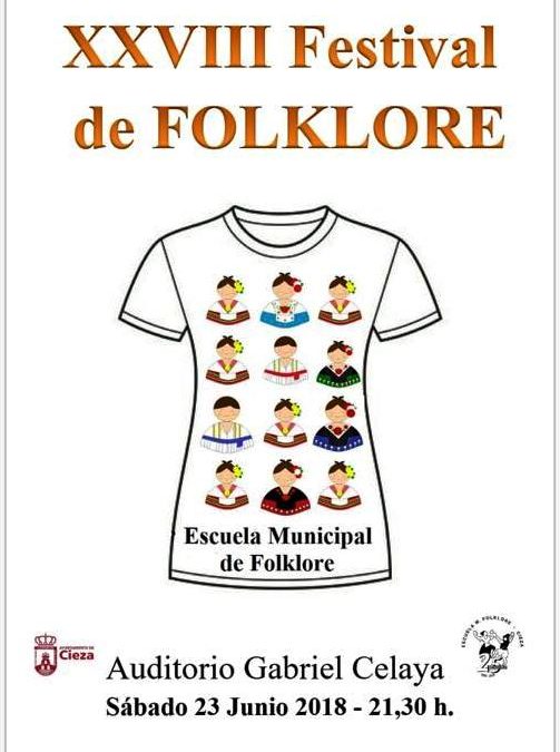 Cartel del Festival de Folklore de la Escuela de Cieza.
