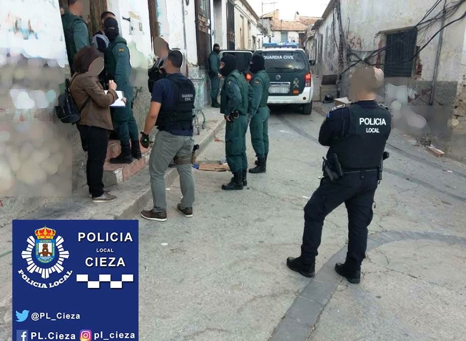 Finaliza la operación contra la droga en Cieza, por Guardia Civil y Polícia Local.