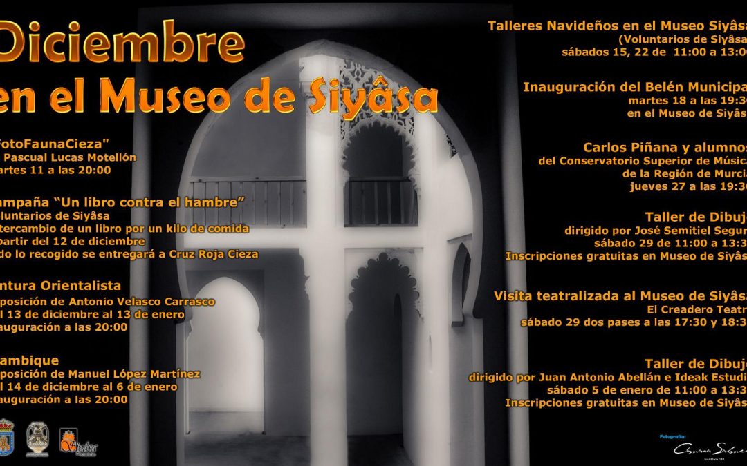 Programa de Actividades de Navidad en el Museo de Siyâsa en Cieza.