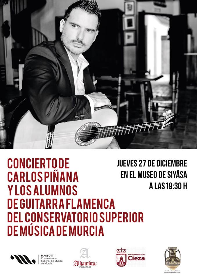Cartel del concierto de Carlos Piñana en el Museo de Siyâsa.