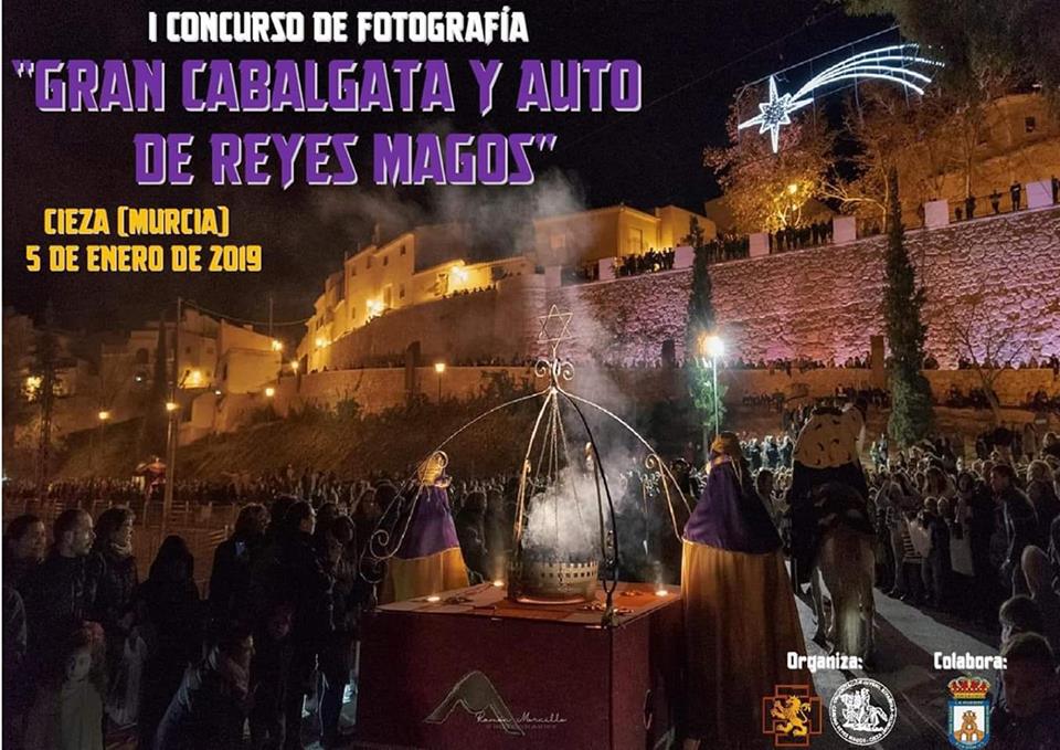 Imagen del cartel del Concurso de fotografía Cabalgata de Reyes de OJE Cieza.