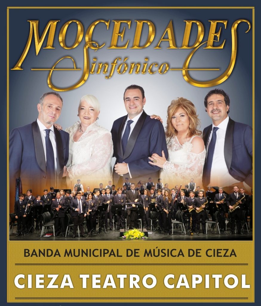Imagen del Cartel de Mocedades Sinfónico en el Teatro Capitol de Cieza.