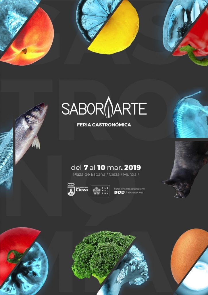 Cartel de la feria gastronomica SaborArte Cieza 2019.
