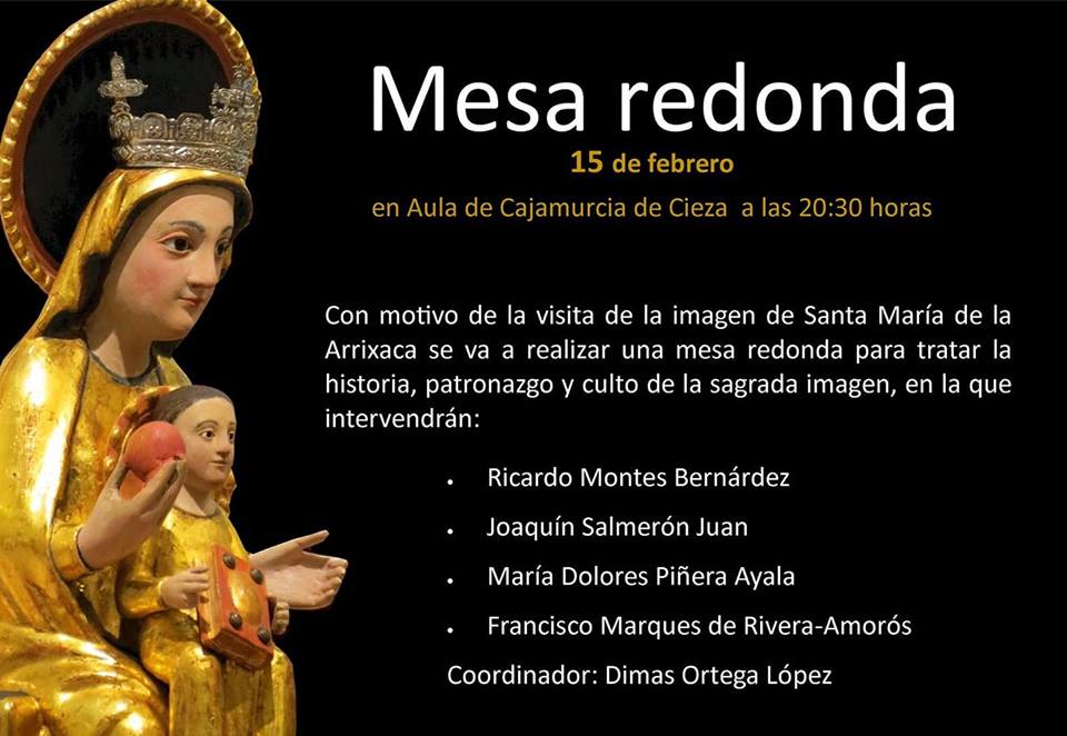 Imagen del Cartel de la visita Virgen de la Arixaca a Cieza.
