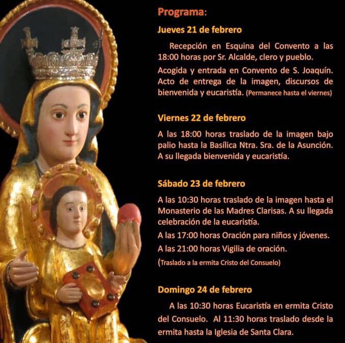 Visita de Nuestra Señora Santa María de la Arrixaca, antigua patrona del Reino de Murcia, a Cieza