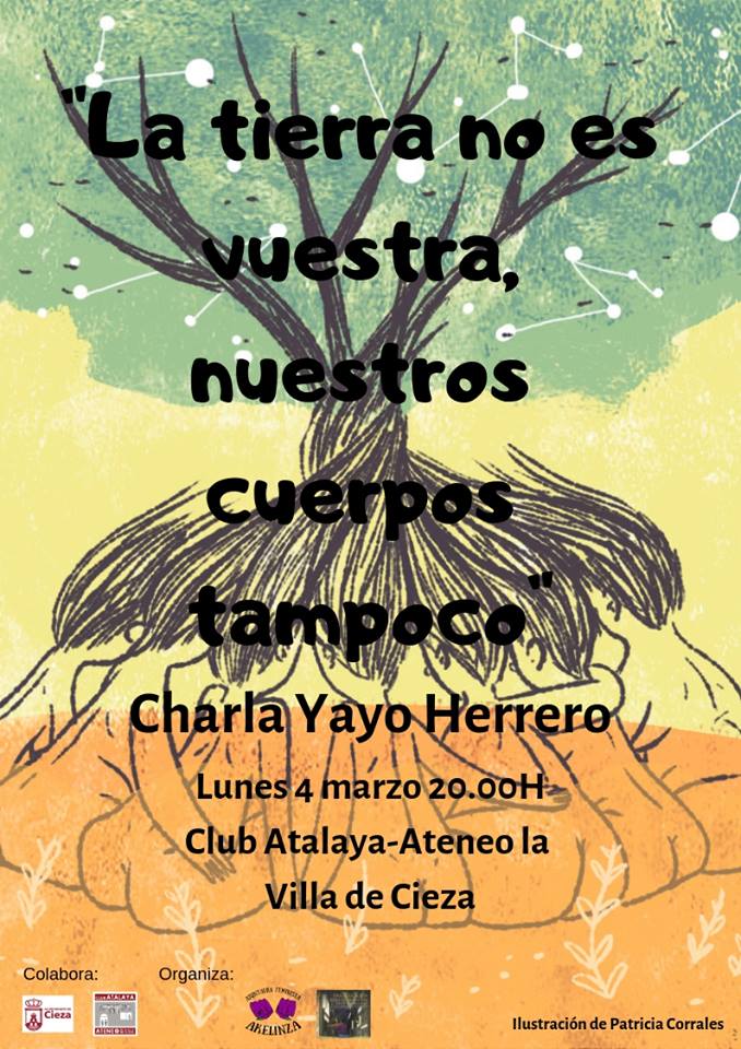Cartel de la Charla de Yayo Herrero en el Club Atalaya de Cieza.