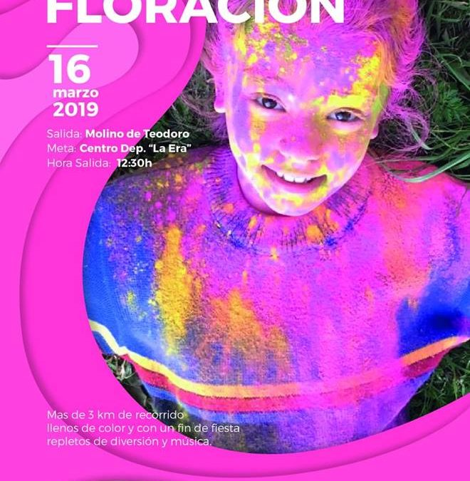 Cartel de la Color Run floración de Cieza 2019.