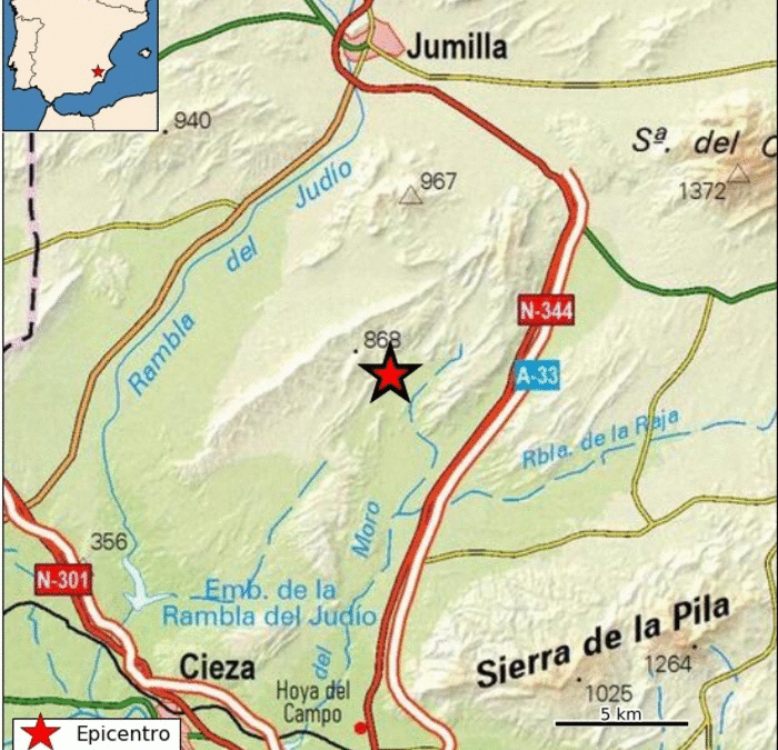 Un terremoto con epicentro en Jumilla es sentido en Cieza