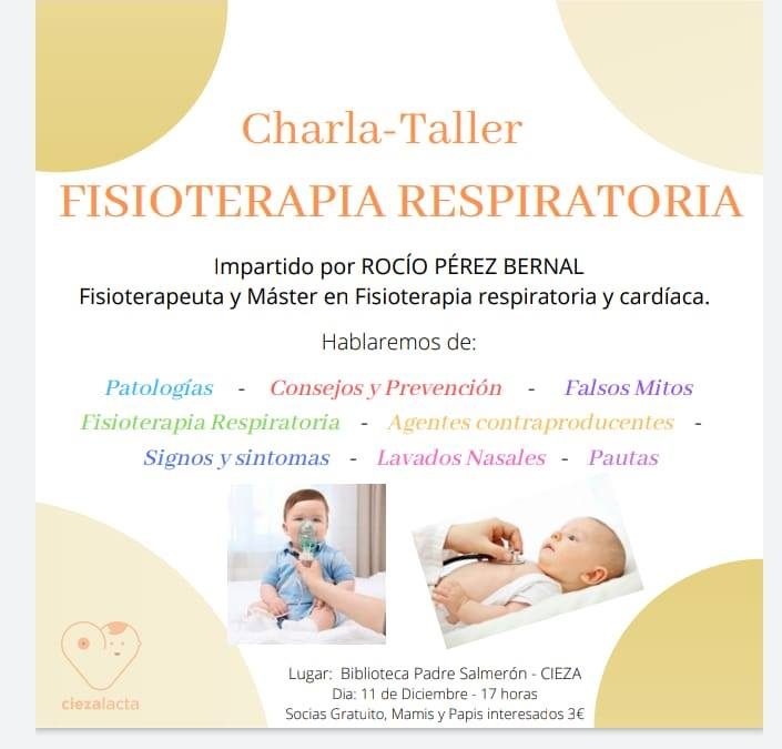 Charla Taller ‘Fisioterapia respiratoria’ por la fisioterapeuta Rocío Pérez Bernal