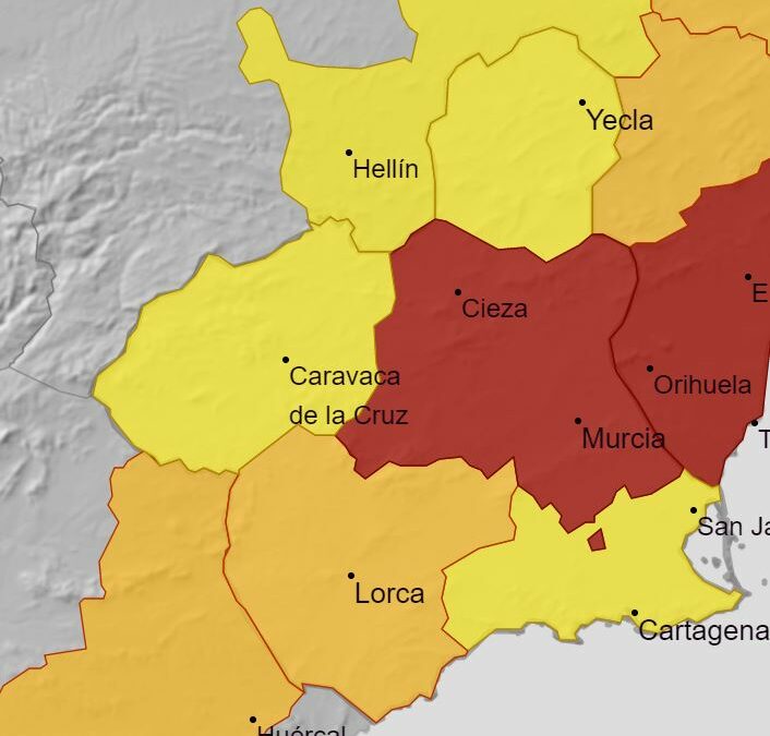 Nivel de alerta rojo por altas temperaturas en Cieza y el Valle de Ricote