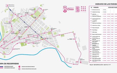 Horario y Ruta del nuevo servicio de autobús urbano en Cieza