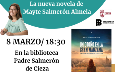 La escritora ciezana Mayte Salmerón Almela presenta su tercera novela