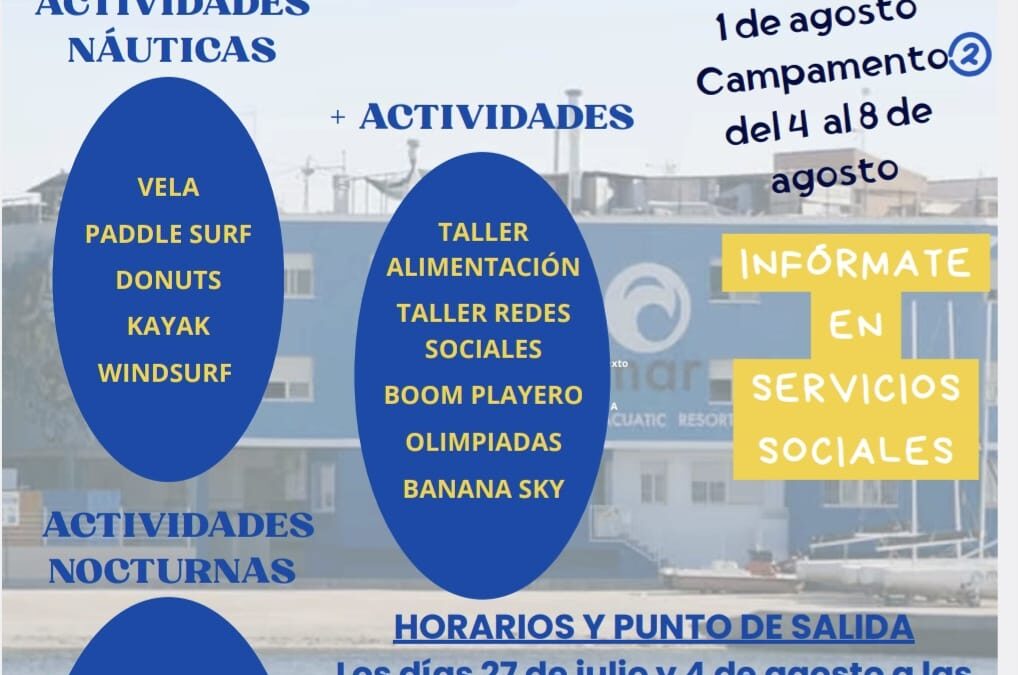 Campamentos del Plan Corresponsables en Los Alcázares